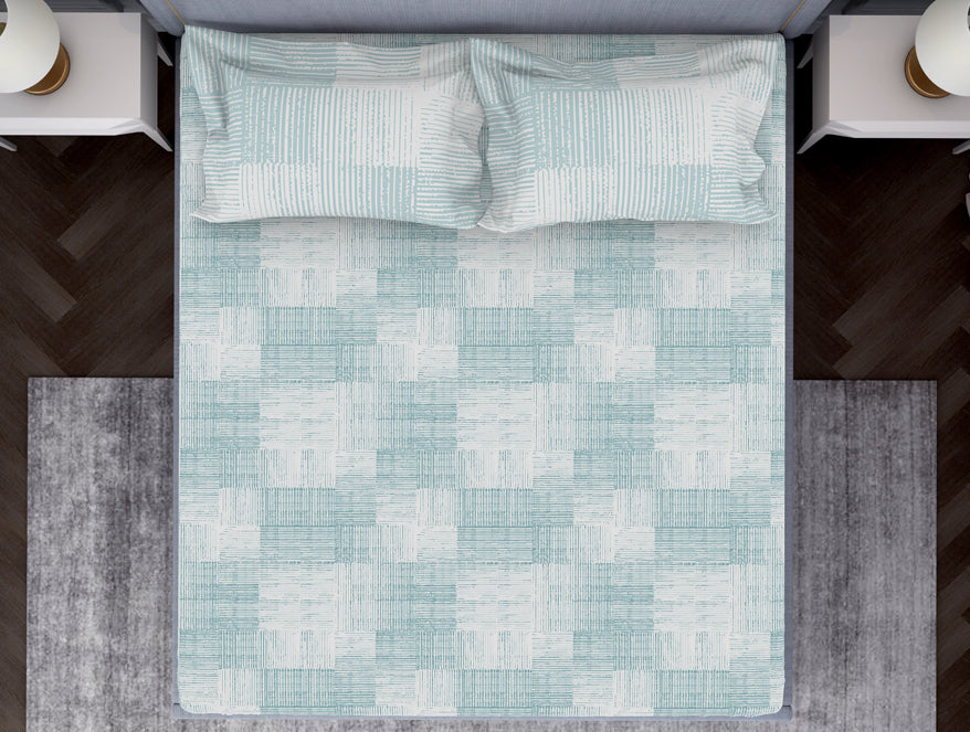 Tonalelgence Geometric 100% Cotton Fitted King - Essentials by Spaces