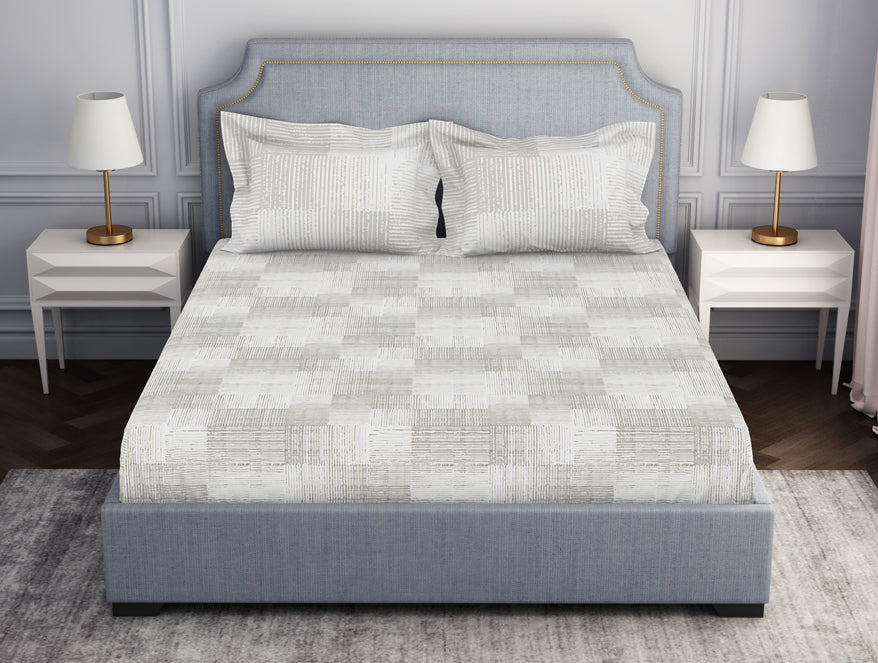 Tonalelgence Geometric 100% Cotton Fitted King - Essentials by Spaces