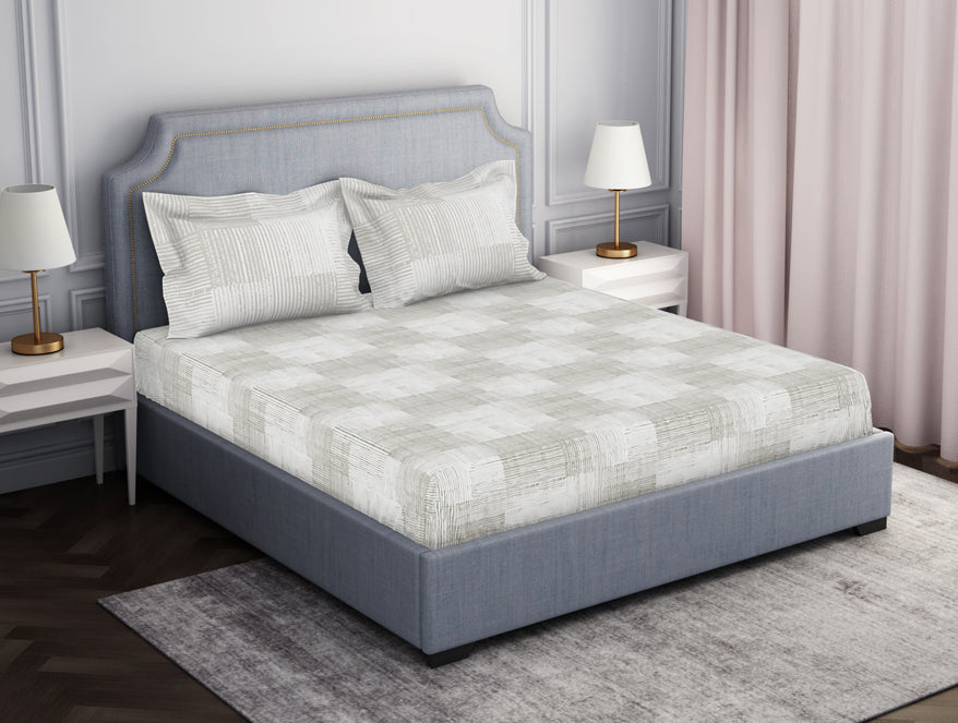 Tonalelgence Geometric 100% Cotton Fitted King - Essentials by Spaces