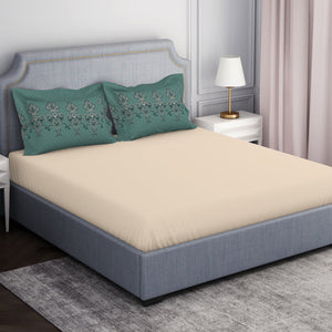 Ornamenta Ornate Mineral Blue 100% Cotton King Size Bedsheet - Essentials by Spaces