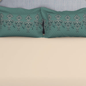 Ornamenta Ornate Mineral Blue 100% Cotton King Size Bedsheet - Essentials by Spaces