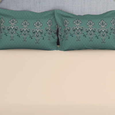 Ornamenta Ornate Mineral Blue 100% Cotton King Size Bedsheet - Essentials by Spaces