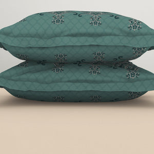 Ornamenta Ornate Mineral Blue 100% Cotton King Size Bedsheet - Essentials by Spaces