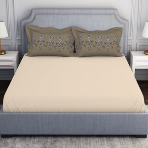 Ornamenta Ornate Mineral Blue 100% Cotton King Size Bedsheet - Essentials by Spaces