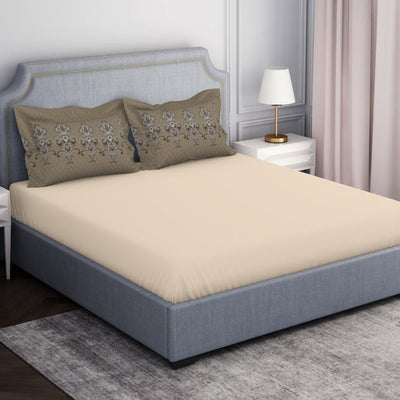 Ornamenta Ornate Mineral Blue 100% Cotton King Size Bedsheet - Essentials by Spaces