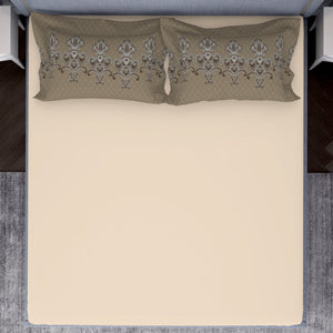 Ornamenta Ornate Mineral Blue 100% Cotton King Size Bedsheet - Essentials by Spaces