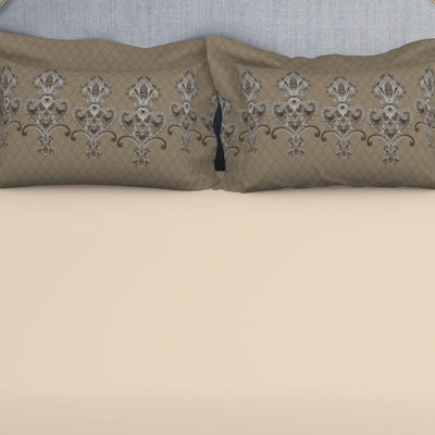 Ornamenta Ornate Mineral Blue 100% Cotton King Size Bedsheet - Essentials by Spaces
