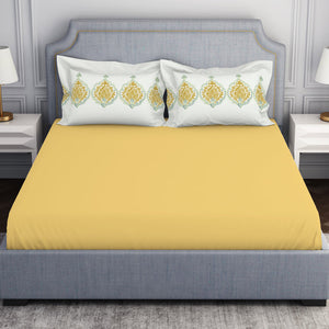 Ornamenta Ornate Mineral Blue 100% Cotton King Size Bedsheet - Essentials by Spaces