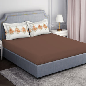 Ornamenta Ornate Mineral Blue 100% Cotton King Size Bedsheet - Essentials by Spaces