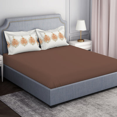 Ornamenta Ornate Mineral Blue 100% Cotton King Size Bedsheet - Essentials by Spaces