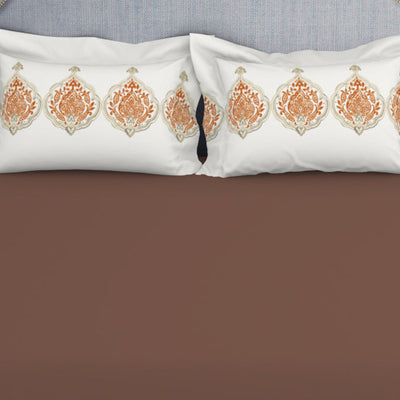 Ornamenta Ornate Mineral Blue 100% Cotton King Size Bedsheet - Essentials by Spaces