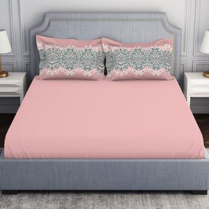 Ornamenta Ornate Mineral Blue 100% Cotton King Size Bedsheet - Essentials by Spaces