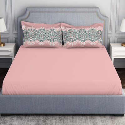 Ornamenta Ornate Mineral Blue 100% Cotton King Size Bedsheet - Essentials by Spaces