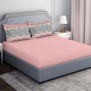 Ornamenta Ornate Mineral Blue 100% Cotton King Size Bedsheet - Essentials by Spaces