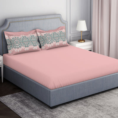 Ornamenta Ornate Mineral Blue 100% Cotton King Size Bedsheet - Essentials by Spaces
