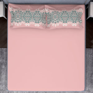 Ornamenta Ornate Mineral Blue 100% Cotton King Size Bedsheet - Essentials by Spaces