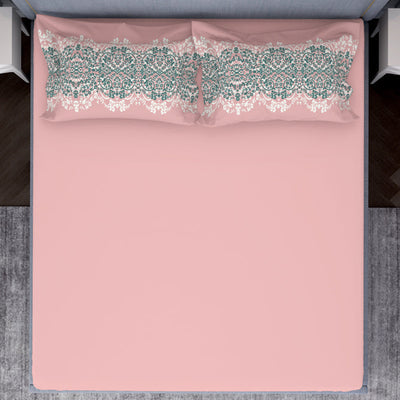Ornamenta Ornate Mineral Blue 100% Cotton King Size Bedsheet - Essentials by Spaces