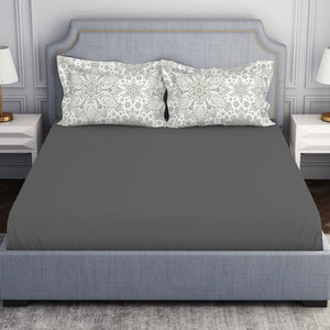 Ornamenta Ornate Mineral Blue 100% Cotton King Size Bedsheet - Essentials by Spaces