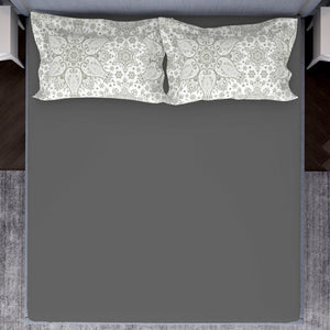 Ornamenta Ornate Mineral Blue 100% Cotton King Size Bedsheet - Essentials by Spaces