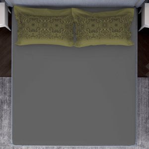 Ornamenta Ornate Mineral Blue 100% Cotton King Size Bedsheet - Essentials by Spaces