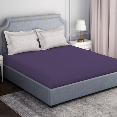 Tonalelgence Ornate Light Violet 100% Cotton King Size Bedsheet - Essentials by Spaces