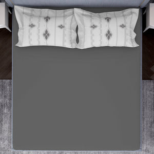 Tonalelgence Ornate Grey 100% Cotton King Size Bedsheet - Essentials by Spaces