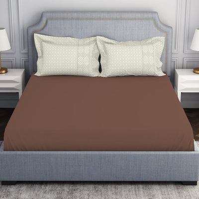 Tonalelgence Ornate Cream 100% Cotton King Size Bedsheet - Essentials by Spaces