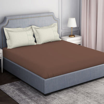Tonalelgence Ornate Cream 100% Cotton King Size Bedsheet - Essentials by Spaces