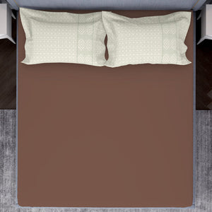 Tonalelgence Ornate Cream 100% Cotton King Size Bedsheet - Essentials by Spaces