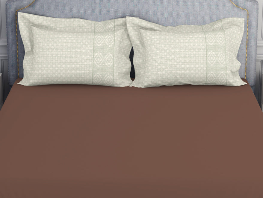 Tonalelgence Ornate Cream 100% Cotton King Size Bedsheet - Essentials by Spaces