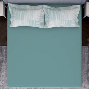 Tonalelgence Ornate Light Blue 100% Cotton King Size Bedsheet - Essentials by Spaces