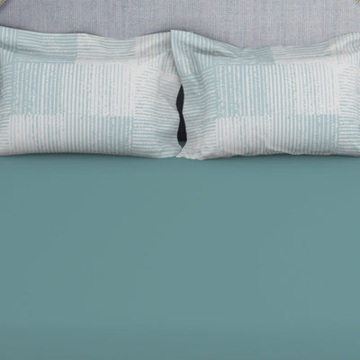 Tonalelgence Ornate Light Blue 100% Cotton King Size Bedsheet - Essentials by Spaces