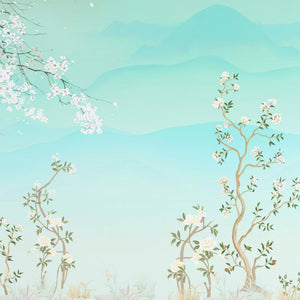 Floral Light Blue 100% Cotton King Size Bedsheet Organic Cotton - By Spaces