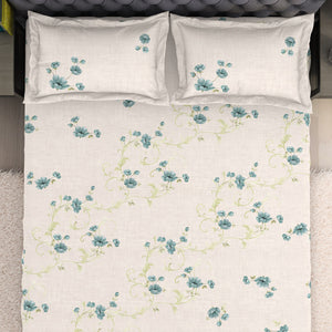 Floral Blush 100% Cotton King Size Bedsheet Organic Cotton - By Spaces