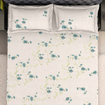 Floral Blush 100% Cotton King Size Bedsheet Organic Cotton - By Spaces
