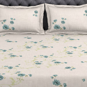 Floral Blush 100% Cotton King Size Bedsheet Organic Cotton - By Spaces