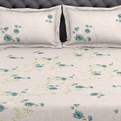 Floral Blush 100% Cotton King Size Bedsheet Organic Cotton - By Spaces