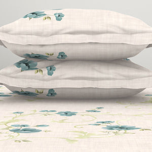Floral Blush 100% Cotton King Size Bedsheet Organic Cotton - By Spaces