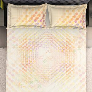 Geometric Beige 100% Cotton King Size Bedsheet Organic Cotton - By Spaces