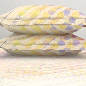 Geometric Beige 100% Cotton King Size Bedsheet Organic Cotton - By Spaces