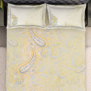 Floral Beige 100% Cotton King Size Bedsheet Organic Cotton - By Spaces