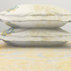 Floral Beige 100% Cotton King Size Bedsheet Organic Cotton - By Spaces