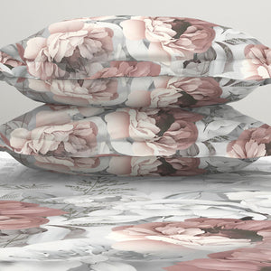 Floral Grey 100% Cotton King Size Bedsheet Organic Cotton - By Spaces
