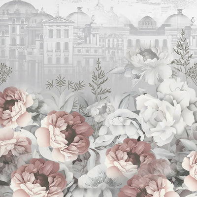 Floral Grey 100% Cotton King Size Bedsheet Organic Cotton - By Spaces