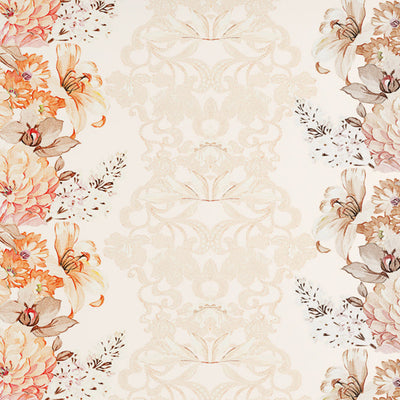 Floral Cream 100% Cotton King Size Bedsheet Organic Cotton - By Spaces