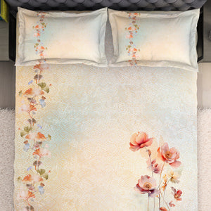 Floral Blush 100% Cotton King Size Bedsheet Organic Cotton - By Spaces
