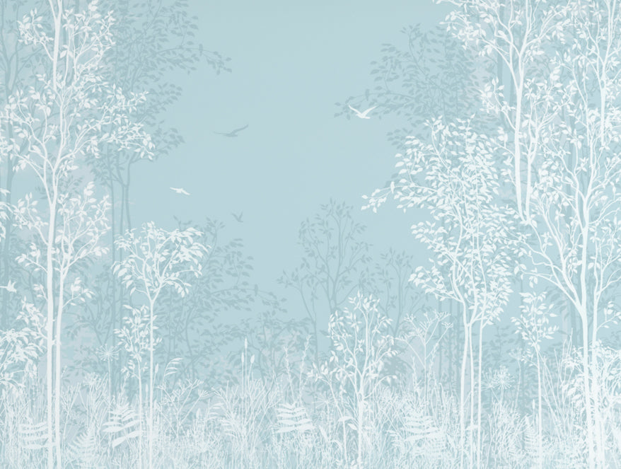 Floral Light Blue 100% Cotton King Size Bedsheet Organic Cotton - By Spaces