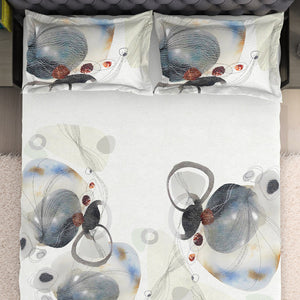Geometric Cream 100% Cotton King Size Bedsheet Organic Cotton - By Spaces