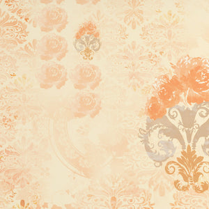 Ornate Light Orange 100% Cotton King Size Bedsheet Organic Cotton - By Spaces