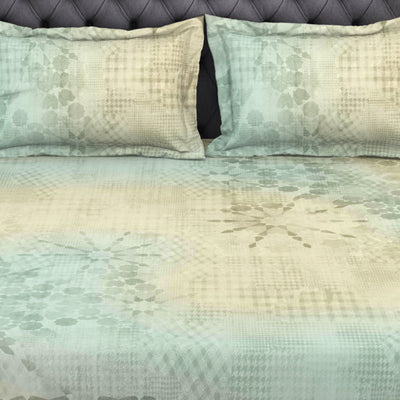 Ornate Taupe 100% Cotton King Size Bedsheet Organic Cotton - By Spaces